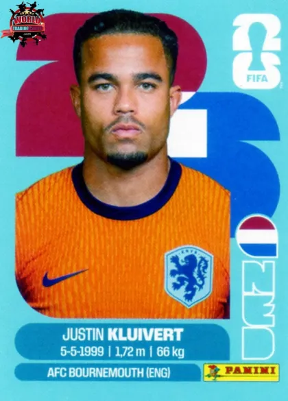 NED16 Justin Kluivert Panini World Cup 2026 2026 NED16 Justin Kluivert Panini World Cup 2026 2026