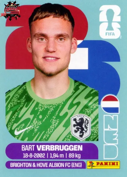 NED2 Bart Verbruggen Panini World Cup 2026 2026 NED2 Bart Verbruggen Panini World Cup 2026 2026