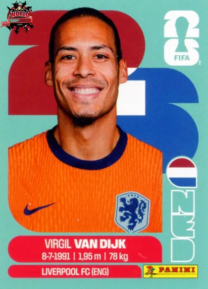 NED3 Virgil Van Dijk Panini World Cup 2026 2026 NED3 Virgil Van Dijk Panini World Cup 2026 2026