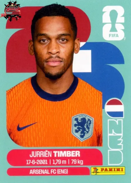 NED5 Jurien Timber Panini World Cup 2026 2026 NED5 Jurien Timber Panini World Cup 2026 2026