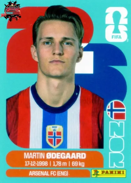 NOR10 Martin Ødegaard Panini World Cup 2026 2026 NOR10 Martin Ødegaard Panini World Cup 2026 2026