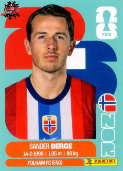 NOR11 Sander Berge Panini World Cup 2026 2026 NOR11 Sander Berge Panini World Cup 2026 2026