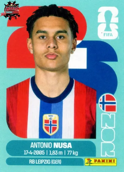 NOR19 Antonio Nusa Panini World Cup 2026 2026 NOR19 Antonio Nusa Panini World Cup 2026 2026