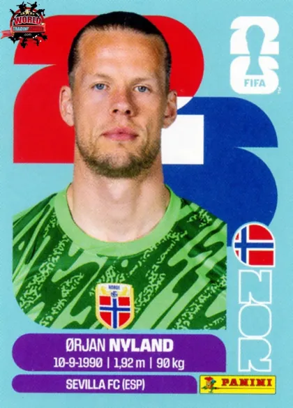 NOR2 Orjan Nyland Panini World Cup 2026 2026 NOR2 Orjan Nyland Panini World Cup 2026 2026