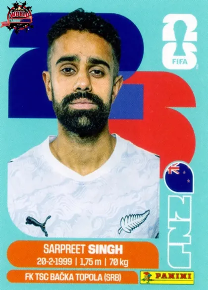 NZL11 Sarpreet Singh Panini World Cup 2026 2026 NZL11 Sarpreet Singh Panini World Cup 2026 2026