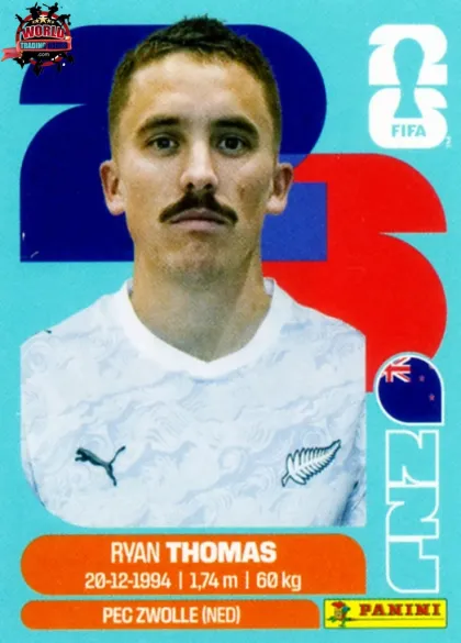 NZL12 Ryan Thomas Panini World Cup 2026 2026 NZL12 Ryan Thomas Panini World Cup 2026 2026