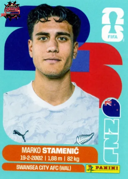 NZL15 Marko Stamenić Panini World Cup 2026 2026 NZL15 Marko Stamenić Panini World Cup 2026 2026