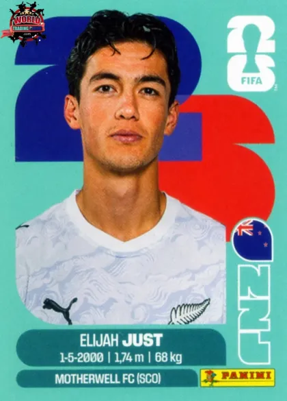 NZL18 Elijah Just Panini World Cup 2026 2026 NZL18 Elijah Just Panini World Cup 2026 2026