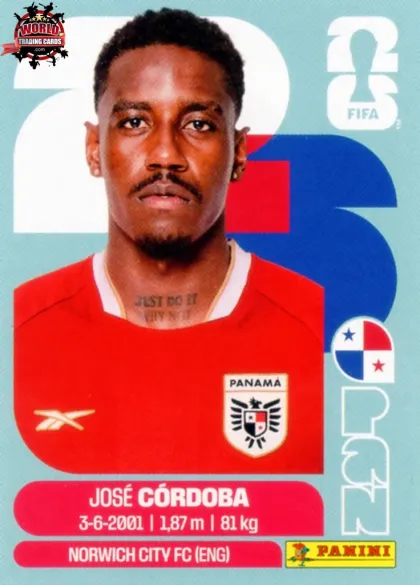 PAN8 Jose Cordoba Panini World Cup 2026 2026 PAN8 Jose Cordoba Panini World Cup 2026 2026