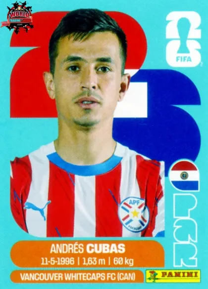 PAR12 Andres Cubas Panini World Cup 2026 2026 PAR12 Andres Cubas Panini World Cup 2026 2026