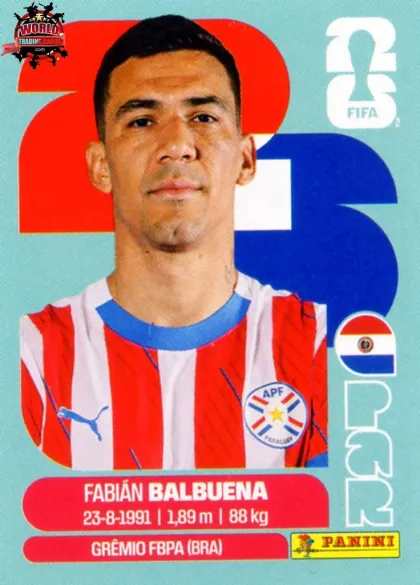 PAR5 Fabián Balbuena Panini World Cup 2026 2026 PAR5 Fabián Balbuena Panini World Cup 2026 2026