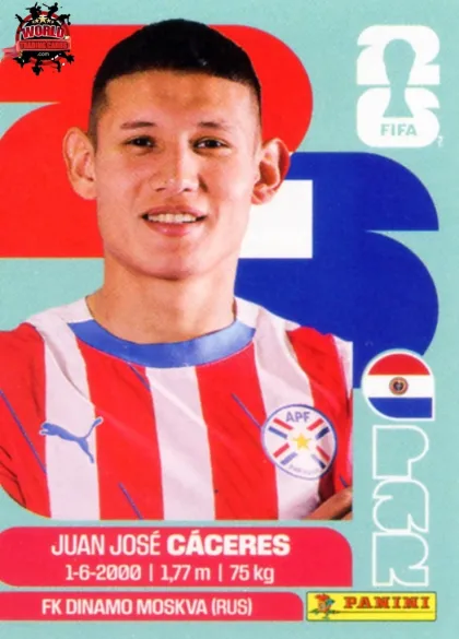 PAR6 Juan José Cáceres Panini World Cup 2026 2026 PAR6 Juan José Cáceres Panini World Cup 2026 2026