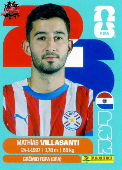 PAR9 Mathías Villasanti Panini World Cup 2026 2026 PAR9 Mathías Villasanti Panini World Cup 2026 2026