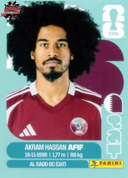 QAT18 Akram Hassan Afif Panini World Cup 2026 2026 QAT18 Akram Hassan Afif Panini World Cup 2026 2026