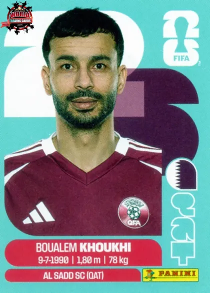 QAT6 Boualem Khoukhi Panini World Cup 2026 2026 QAT6 Boualem Khoukhi Panini World Cup 2026 2026