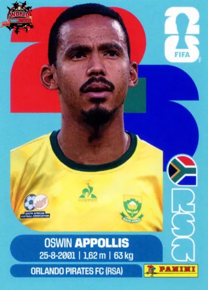 RSA20 Oswin Appollis Panini World Cup 2026 2026 RSA20 Oswin Appollis Panini World Cup 2026 2026