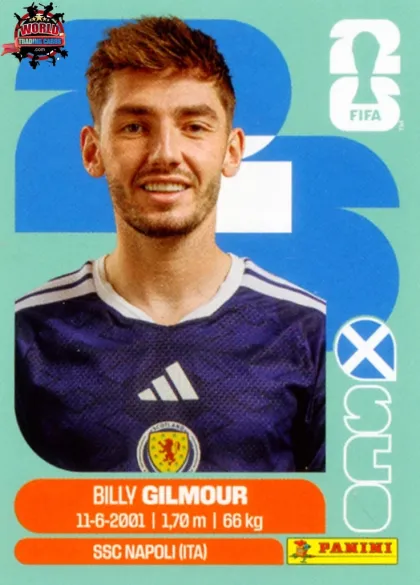 SCO12 Billy Gilmour Panini World Cup 2026 2026 SCO12 Billy Gilmour Panini World Cup 2026 2026