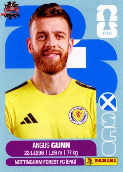 SCO2 Angus Gunn Panini World Cup 2026 2026 SCO2 Angus Gunn Panini World Cup 2026 2026