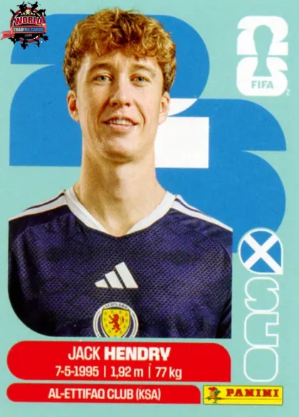 SCO3 Jack Hendry Panini World Cup 2026 2026 SCO3 Jack Hendry Panini World Cup 2026 2026
