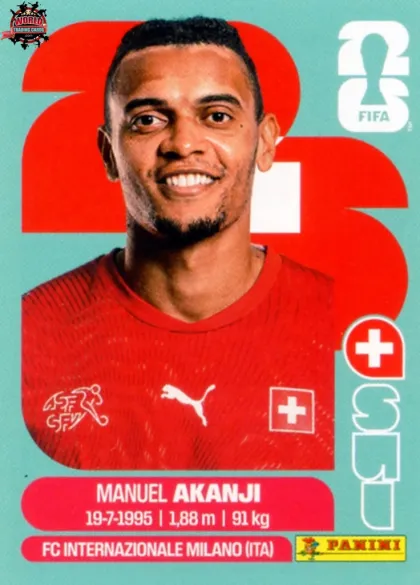 SUI4 Manuel Akanji Panini World Cup 2026 2026 SUI4 Manuel Akanji Panini World Cup 2026 2026