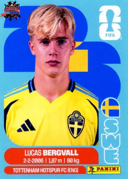 SWE8 Lucas Bergvall Panini World Cup 2026 2026 SWE8 Lucas Bergvall Panini World Cup 2026 2026