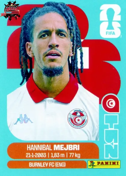 TUN14 Hannibal Mejbri Panini World Cup 2026 2026 TUN14 Hannibal Mejbri Panini World Cup 2026 2026