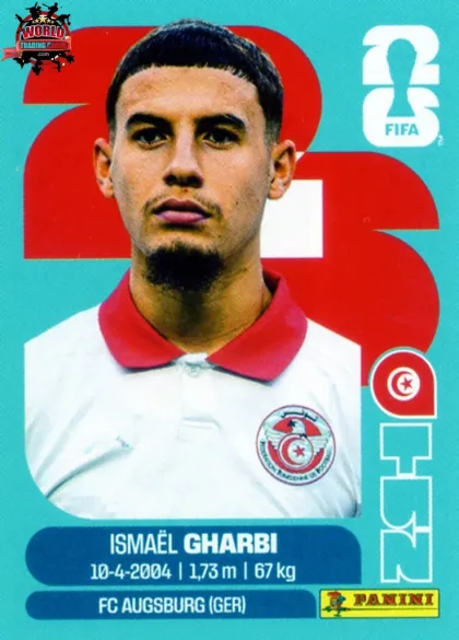 TUN18 Ismael Gharbi Panini World Cup 2026 2026 TUN18 Ismael Gharbi Panini World Cup 2026 2026
