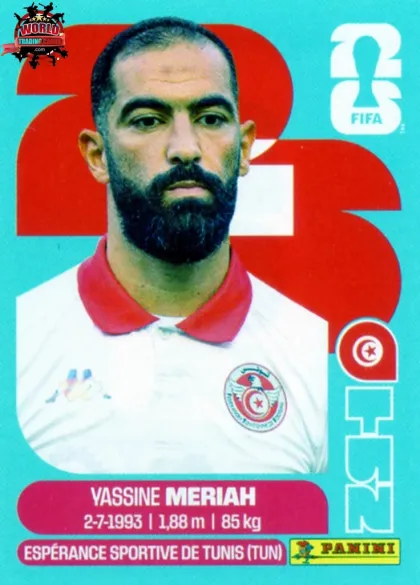 TUN6 Yassine Meriah Panini World Cup 2026 2026 TUN6 Yassine Meriah Panini World Cup 2026 2026