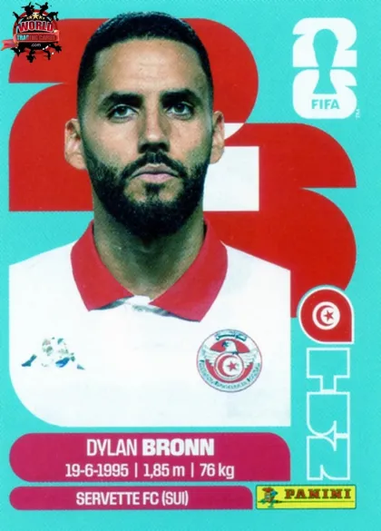 TUN8 Dylan Bronn Panini World Cup 2026 2026 TUN8 Dylan Bronn Panini World Cup 2026 2026
