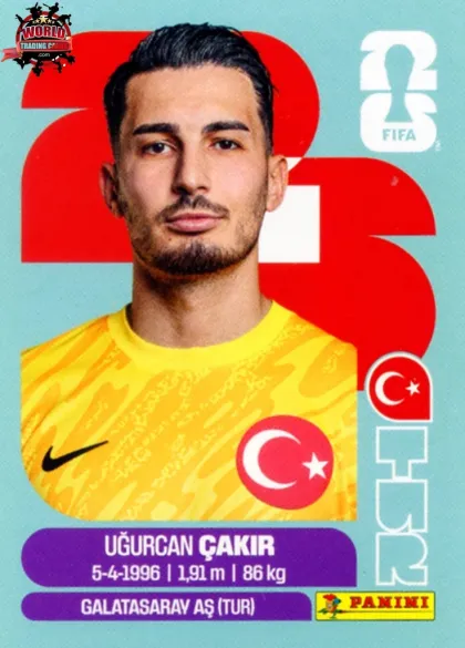 TUR2 Ugurcan Cakir Panini World Cup 2026 2026 TUR2 Ugurcan Cakir Panini World Cup 2026 2026