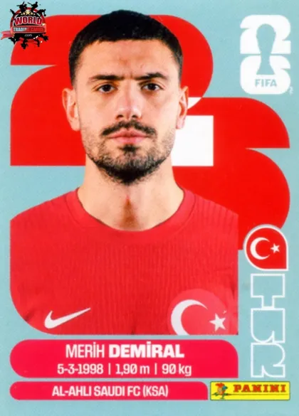 TUR7 Merih Demiral Panini World Cup 2026 2026 TUR7 Merih Demiral Panini World Cup 2026 2026