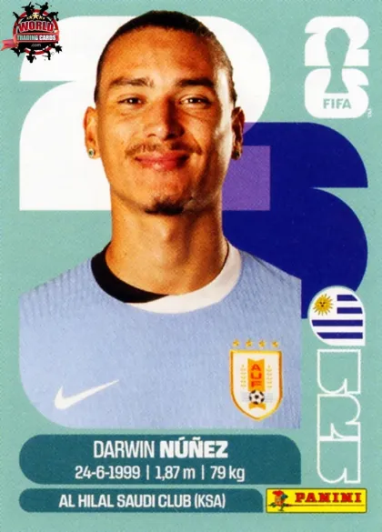 URU17 Darwin Núñez Panini World Cup 2026 2026 URU17 Darwin Núñez Panini World Cup 2026 2026