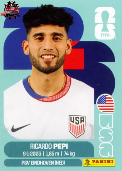 USA18 Ricardo Pepi Panini World Cup 2026 2026 USA18 Ricardo Pepi Panini World Cup 2026 2026
