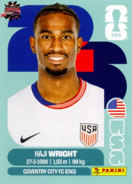 USA19 Haji Wright Panini World Cup 2026 2026 USA19 Haji Wright Panini World Cup 2026 2026