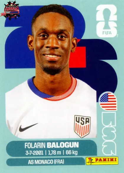 USA20 Folarin Balogun Panini World Cup 2026 2026 USA20 Folarin Balogun Panini World Cup 2026 2026
