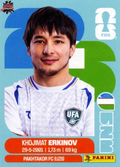 UZB15 Khojimat Erkinov Panini World Cup 2026 2026 UZB15 Khojimat Erkinov Panini World Cup 2026 2026