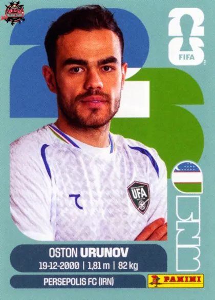UZB17 Oston Urunov Panini World Cup 2026 2026 UZB17 Oston Urunov Panini World Cup 2026 2026
