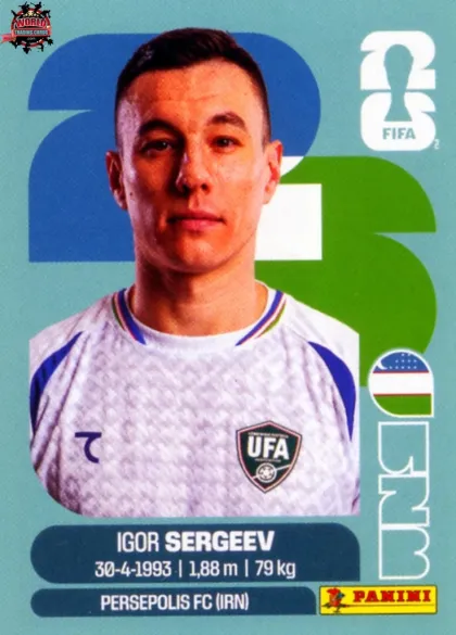 UZB19 Igor Sergeev Panini World Cup 2026 2026 UZB19 Igor Sergeev Panini World Cup 2026 2026