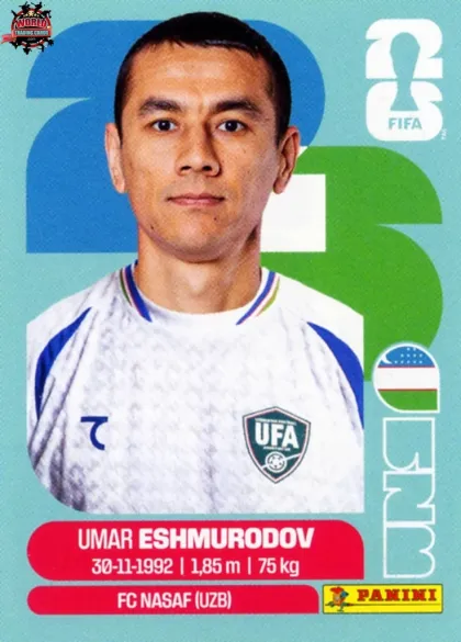 UZB5 Umar Eshmurodov Panini World Cup 2026 2026 UZB5 Umar Eshmurodov Panini World Cup 2026 2026