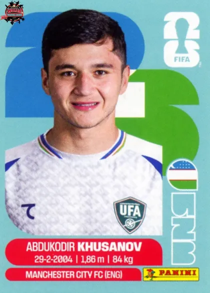 UZB9 Abdukodir Khusanov Panini World Cup 2026 2026 UZB9 Abdukodir Khusanov Panini World Cup 2026 2026