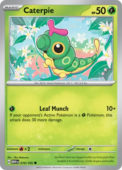 10 Caterpie 151 2023