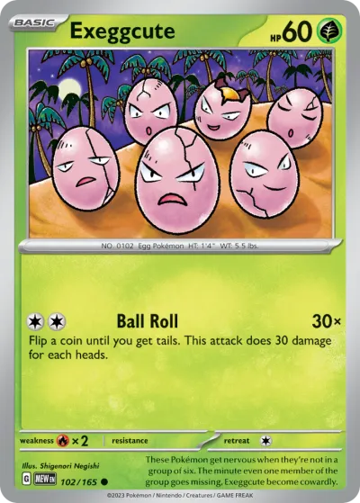 102 Exeggcute 151 2023 102 Exeggcute 151 2023