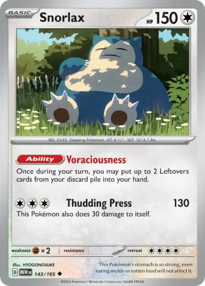 143 Snorlax 151 2023 143 Snorlax 151 2023