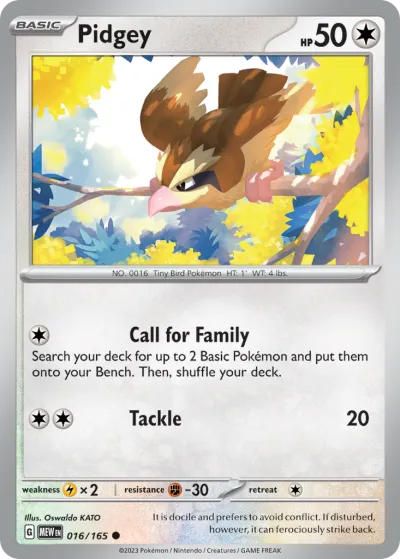 16 Pidgey 151 2023