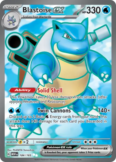 184 Blastoise ex 151 2023 184 Blastoise ex 151 2023