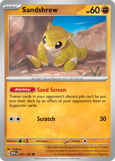 27 Sandshrew 151 2023 27 Sandshrew 151 2023