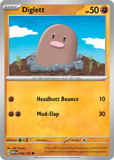 50 Diglett 151 2023 50 Diglett 151 2023