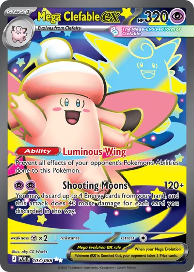 103 Mega Clefable ex Perfect Order 2026 103 Mega Clefable ex Perfect Order 2026