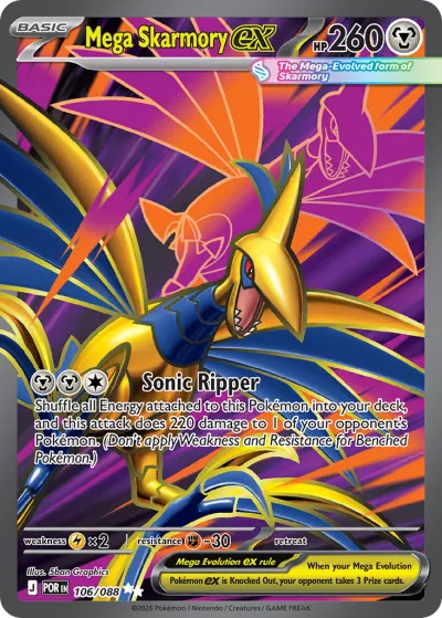 106 Mega Skarmory ex Perfect Order 2026 106 Mega Skarmory ex Perfect Order 2026