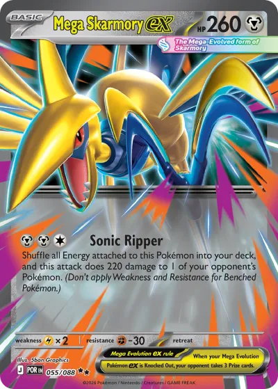 55 Mega Skarmory ex Perfect Order 2026 55 Mega Skarmory ex Perfect Order 2026